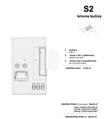 Kuća 172 m² u Vodicama, bazen i krovna terasa - 6