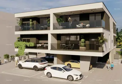 Wohnung, Medulin, 2. Etage eines Neubaus und überdachte Terrasse