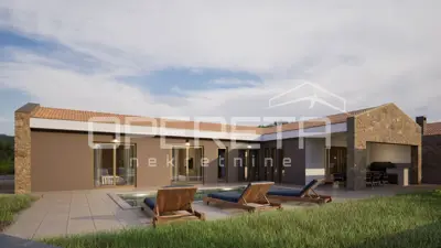 Single-storey house 115 m², Barban - new build with pool