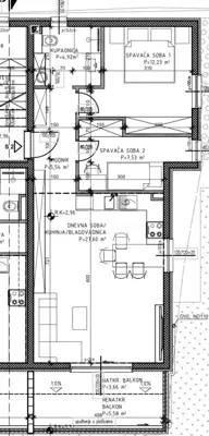 Apartment 61 m², Kaštel Stari - 2 bedrooms and balcony - 14