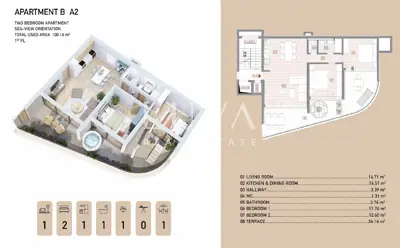 Penthouse 74 m², Volosko - terrace with jacuzzi and view of Kvarner - 9