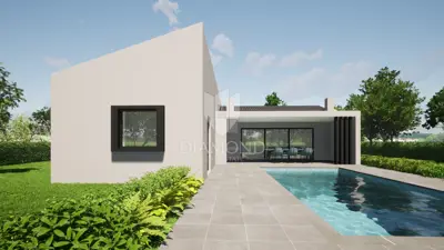 Building plot, Kršan - permit for a single-storey house with a pool - 5