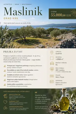 Maslinik, Krk - Meerblick und Košljun - 2