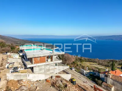 Vila 420 m², Plomin - panoramski pogled na more - 3