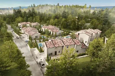 Parcela 452 m², Barban - projekt za dvojnu kuću - 2