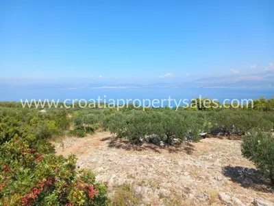 Poljoprivredno zemljište 4.200 m², Otok Brač, pogled na more - 4