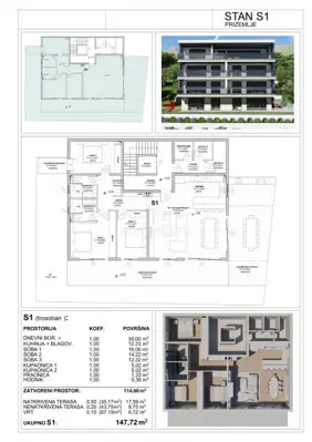 Wohnung 147 m², Zentrum von Makarska, Garten 146 m² und Meerblick - 23
