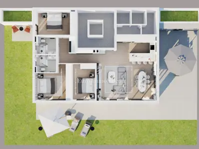 Wohnung 147 m², Zentrum von Makarska, Garten 146 m² und Meerblick - 6