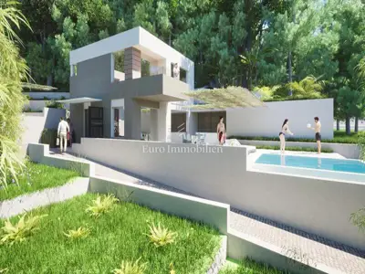 Dvije stare kamene kuće u Podgori s pogledom na more - 9