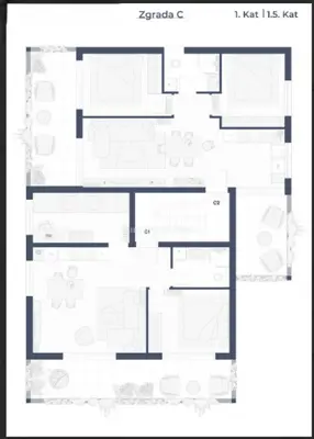 Apartman 2 sobe, Kožino - krovna terasa i 100 m od mora - 7