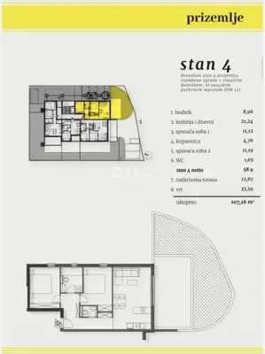Stan 73 m², Okrug Gornji - prizemlje, vrt i terasa - 10