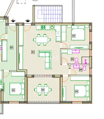 Wohnung 84 m², Vodice - 2 Schlafzimmer, Loggia - 7