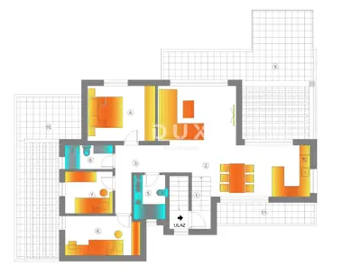 Penthouse 110 m², Murter - 3 bedrooms and 3 terraces - 8