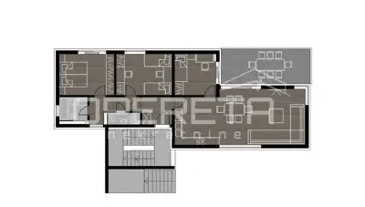 Apartment 112.8 m², Vrapče - 4 rooms, garden, garage and parking space - 3