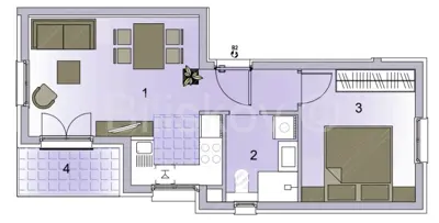 Stan 43 m², Trogir - novogradnja s djelomičnim pogledom na more - 4