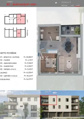 Istra, Pula, 2-room apartment, 54.97 m², garage, new construction - 5