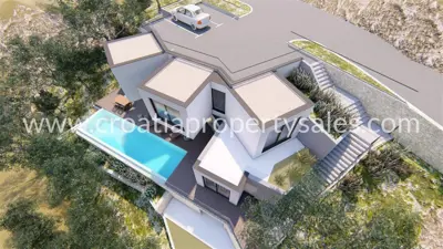 Građevinsko zemljište 411 m², Omiš - panoramski pogled na more - 2