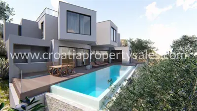 Građevinsko zemljište 411 m², Omiš - panoramski pogled na more