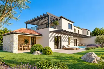 Villa 140 m², Šišan - pool and summer kitchen
