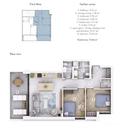 Wohnung in Rovinjsko Selo, Neubau in der Nähe von Rovinj und dem Meer - 6