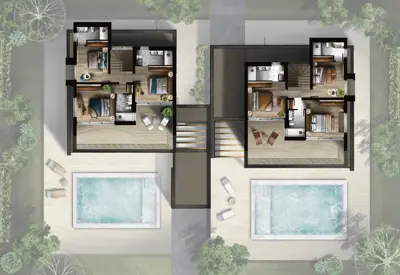 Vila 242 m², Poreč - bazen i panoramski pogled na more - 8