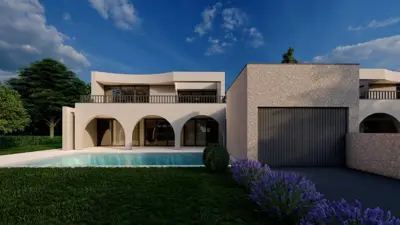 Vila 242 m², Poreč - bazen i panoramski pogled na more - 2