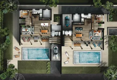 Vila 242 m², Poreč - bazen i panoramski pogled na more - 7