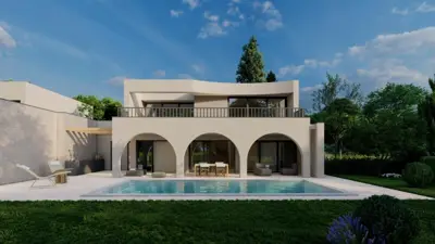 Vila 242 m², Poreč - bazen i panoramski pogled na more - 3