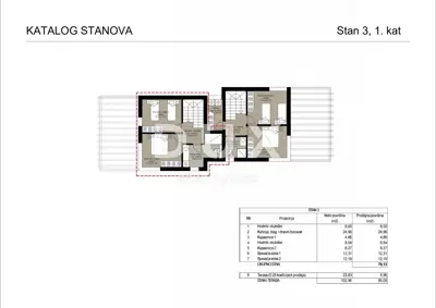 Wohnung 87,8 m², Rtina - Meerblick und Terrasse 23 m² - 11
