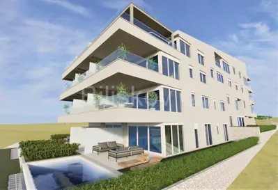 Apartment 68 m², Pag - erste Reihe zum Meer und freier Blick