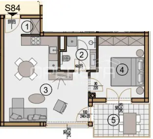 Wohnung 50 m², Pula - Arsenal, Neubau mit Terrasse - 9