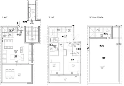 Penthouse 130 m², Privlaka - Dachterrasse und Meerblick - 17
