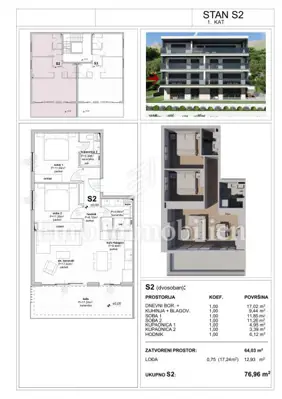 Wohnung 76.66 m², Makarska Zentrum - Meerblick - 23