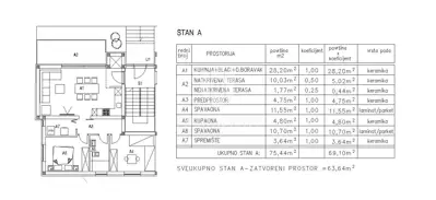 Wohnung 69 m², Žminj - Erdgeschoss und Terrasse 11 m² - 7