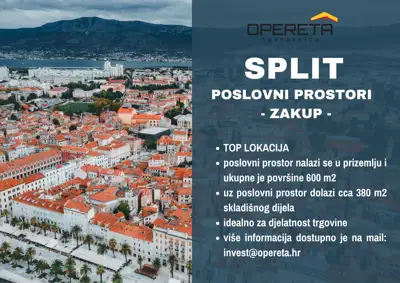 Poslovni prostor 600 m², Split - prizemlje i skladište