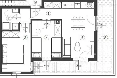 Apartment 55 m², Šikići, 2 bedrooms and covered terrace - 7
