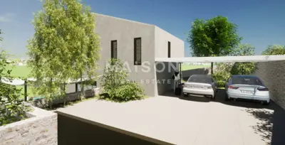Baugrundstück 565 m², Malinska - Projekt einer Villa mit Pool - 5