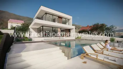 Villa, Pag, erste Reihe zum Meer und Meerblick