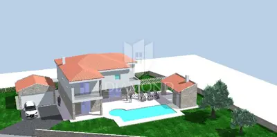 Villa 293 m², Oprtalj okolica - bazen i okućnica