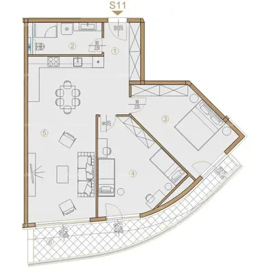 Apartment 55 m², Poreč - 2 bedrooms and loggia - 6