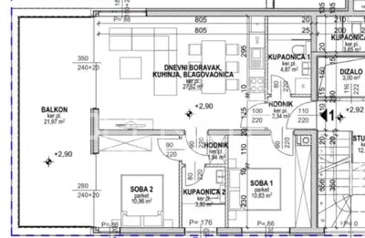 Apartment 80 m², Povljana - 2 bedrooms, balcony and sea view - 8
