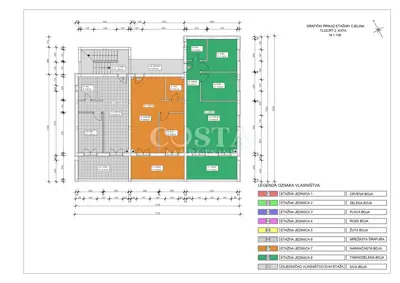 Stan 43 m², Crvene kuće - lođa 13 m² i parkirno mjesto - 19