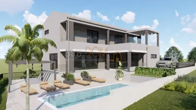 Bauland, Pavićini - Genehmigung und Projekt einer modernen Villa