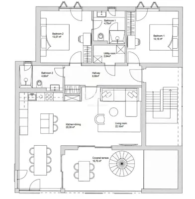 Penthouse 113 m², Primošten - Dachterrasse und Jacuzzi - 12