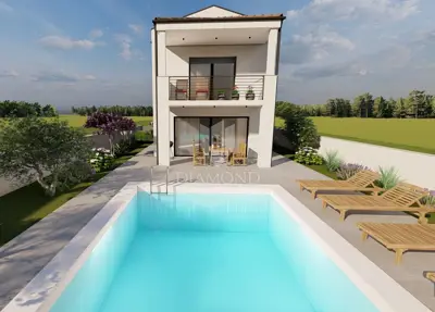 Svetvinčenat, surroundings, building plot with project and permit