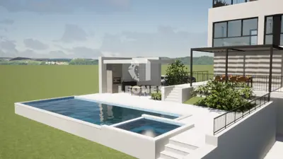 Vila 323 m², Kaštelir, pogled na more i bazen - 9