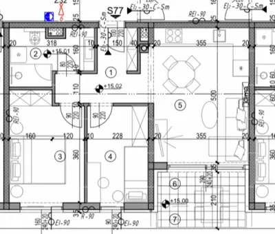 Stan 2 spavaće sobe, Kaštanjer Pula, lift i terasa - 4