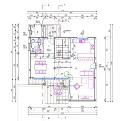 House 206 m², Duga Uvala - shell construction - 3