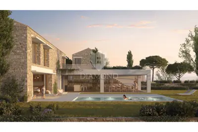 Grundstück 1.032 m², Buje - freier Meerblick