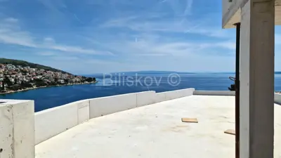 Penthouse 103 m², Okrug Gornji, 100 m from the sea and panoramic view - 3